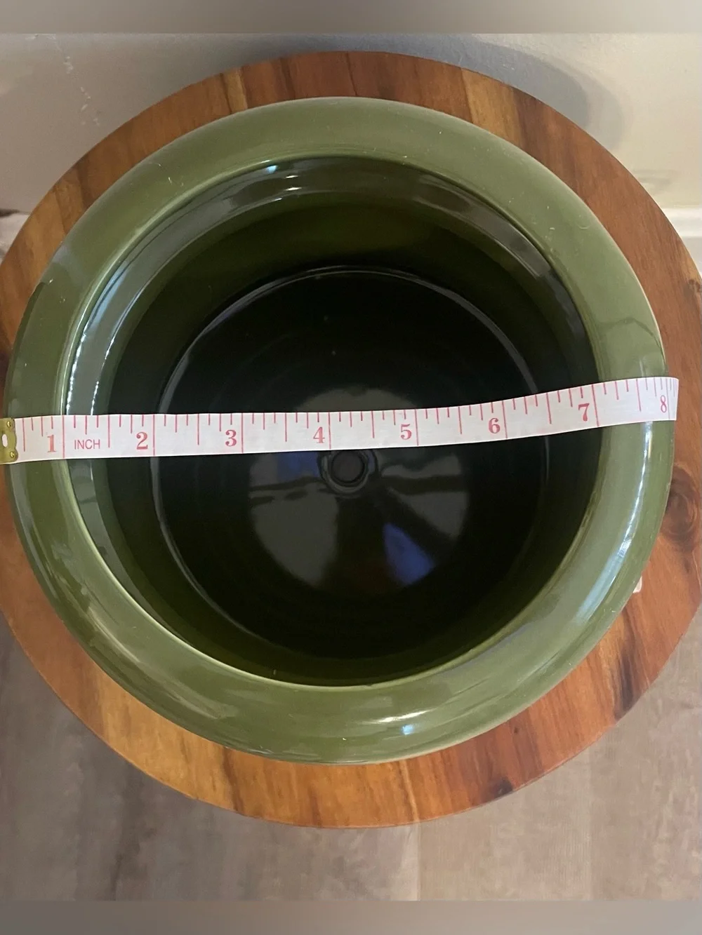 NWOT Olive Green Glossy Bubble Ceramic Planter Pot Vase House plants
